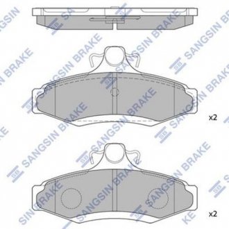 SP1114 Hi-Q (SANGSIN) Комплект гальмівних колодок з 4 шт. дисків