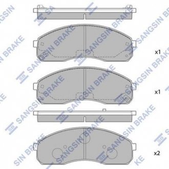 SP1116 Hi-Q (SANGSIN) Кт. Тормозные колодки