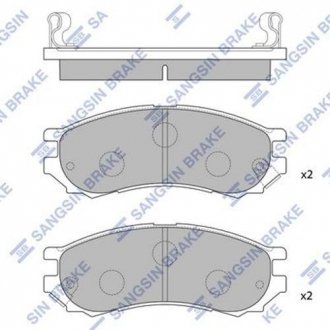 SP1128 Hi-Q (SANGSIN) Комплект гальмівних колодок  - дискові