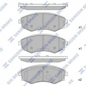 SP1144 Hi-Q (SANGSIN) Комплект тормозных колодок из 4 шт. дисков