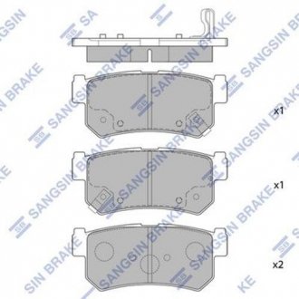 SP1151 Hi-Q (SANGSIN) Колодка тормозов. диск. SSANGYONG REXTON 04 - задн. (выр-во SANGSIN)