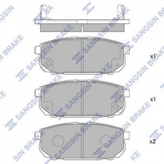 SP1154 Hi-Q (SANGSIN) Колодка гальм. диск. KIA SORENTO 3.3 V6, 2.5CRDI 02- задн. (вир-во SANGSIN)