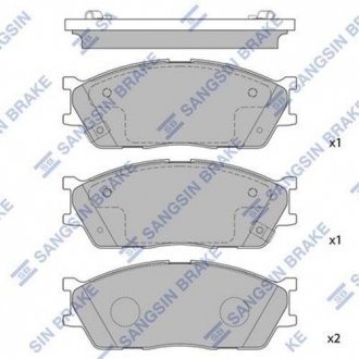 SP1164 Hi-Q (SANGSIN) Колодка гальм. диск. KIA RIO SF передн. (вир-во SANGSIN)