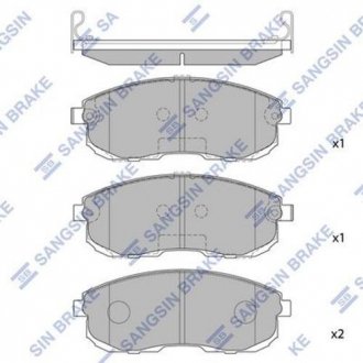 SP1183 Hi-Q (SANGSIN) Колодка тормозов. диск. SAMSUNG SM 5 передн. (выр-во SANGSIN)