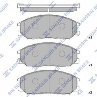 SP1190 Hi-Q (SANGSIN) Колодка тормозов. диск. HYUNDAI SANTA FE SM GRANDEUR 2.5,2.7,3.0 передн. (выр-во SANGSIN)