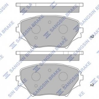 SP1233 Hi-Q (SANGSIN) Колодка тормозов. диск. TOYOTA RAV4 1.8I 16V 01.02 – передн. (выр-во SANGSIN)