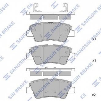 SP1239 Hi-Q (SANGSIN) Кт. Тормозные колодки