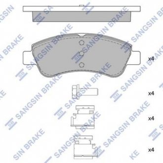 SP1241 Hi-Q (SANGSIN) Кт. Тормозные колодки