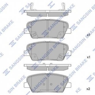 SP1247 Hi-Q (SANGSIN) Колодка гальм. диск. HYUNDAI GENESIS 3.3, 3.8, 4.6 07- KIA SORENTO 10-, MOHAVE задн. (вир-во SANGSIN