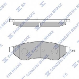 SP1252 Hi-Q (SANGSIN) Колодка гальм. диск. CHEVROLET EPICA 1.8I, 2.0I, 2.5I 06- задн. (вир-во SANGSIN)