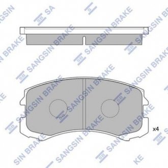 SP1255 Hi-Q (SANGSIN) Комплект гальмівних колодок з 4 шт. дисків