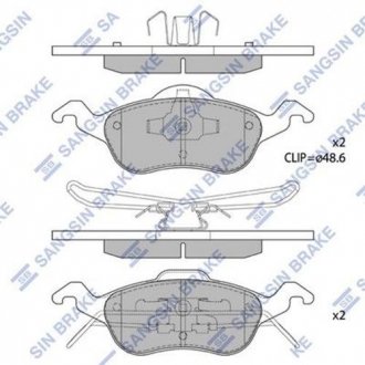 SP1259 Hi-Q (SANGSIN) Колодка гальм. диск. FORD FOCUS передн. (вир-во SANGSIN)