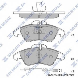 SP1273 Hi-Q (SANGSIN) Комплект тормозных колодок.