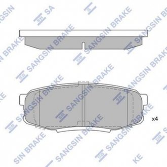 SP1382 Hi-Q (SANGSIN) Комплект тормозных колодок.