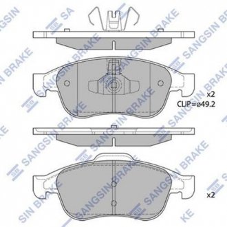 SP1390 Hi-Q (SANGSIN) Колодка тормозов. диск. RENAULT DUSTER передняя (выр-во SANGSIN)