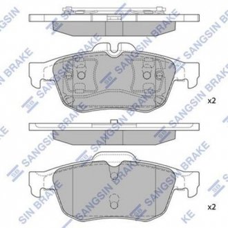 SP1396 Hi-Q (SANGSIN) Комплект гальмівних колодок з 4 шт. дисків