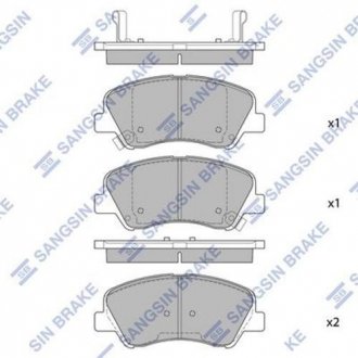 SP1399 Hi-Q (SANGSIN) Колодка тормозов. диск. KIA RIO 11 – передн. (выр-во SANGSIN)