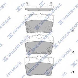 SP1457 Hi-Q (SANGSIN) Колодка тормозов. диск. TOYOTA RAV 4 01- задн. (выр-во SANGSIN)