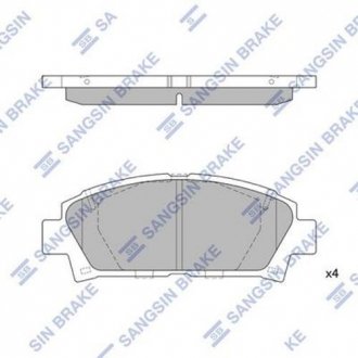 SP1466 Hi-Q (SANGSIN) Комплект тормозных колодок из 4 шт. дисков