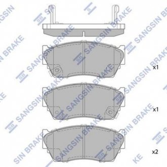 SP1489 Hi-Q (SANGSIN) Комплект тормозных колодок.