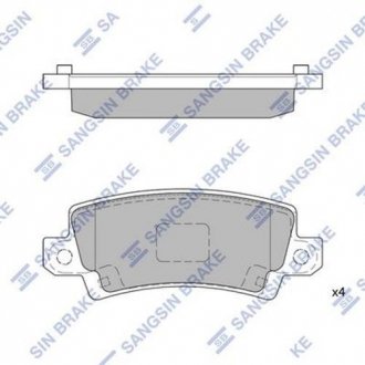 SP1503 Hi-Q (SANGSIN) Колодка тормозов. диск. TOYOTA COROLLA E12 00 зад. (выр-во SANGSIN)