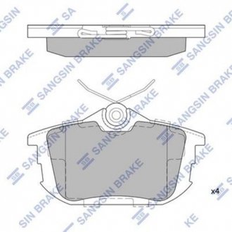 SP1531 Hi-Q (SANGSIN) Комплект тормозных колодок из 4 шт. дисков