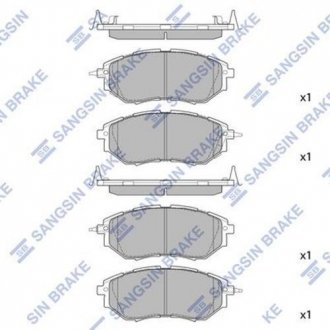 SP1534 Hi-Q (SANGSIN) Комплект тормозных колодок из 4 шт. дисков