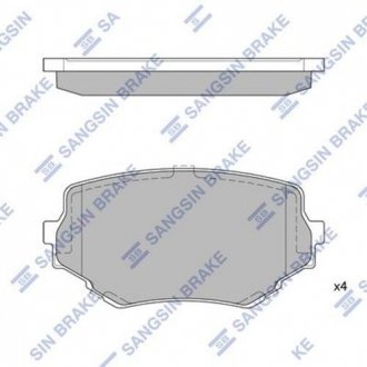 SP1535 Hi-Q (SANGSIN) Комплект тормозных колодок из 4 шт. дисков