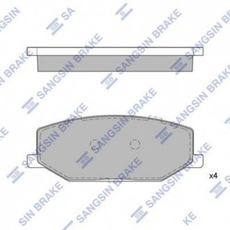 SP1540 Hi-Q (SANGSIN) Комплект гальмівних колодок з 4 шт. дисків