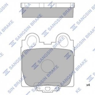 SP1554 Hi-Q (SANGSIN) Комплект тормозных колодок.