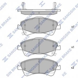 SP1580 Hi-Q (SANGSIN) Колодки тормозные дисковые