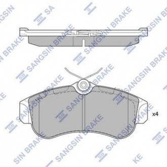 SP1581 Hi-Q (SANGSIN) Комплект гальмівних колодок з 4 шт. дисків