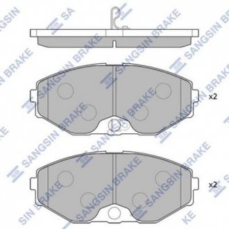 SP1600 Hi-Q (SANGSIN) Комплект тормозных колодок из 4 шт. дисков