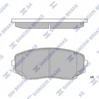 SP1603 Hi-Q (SANGSIN) Колодка гальм. диск. MAZDA CX-7 передн. (вир-во SANGSIN)