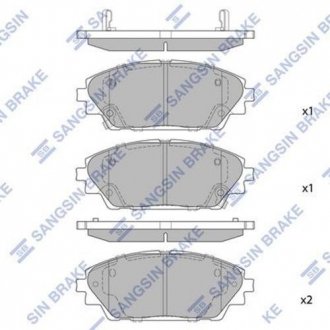 SP1729 Hi-Q (SANGSIN) Колодка тормозов. диск. MAZDA 3 (BM) SKYACTIV 13 – передн. (выр-во SANGSIN)