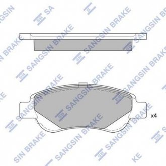 SP1750 Hi-Q (SANGSIN) Колодка тормозов. диск. CITROEN C1 II 14 – передн. (выр-во SANGSIN)