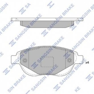 SP1826 Hi-Q (SANGSIN) Комплект тормозных колодок из 4 шт. дисков