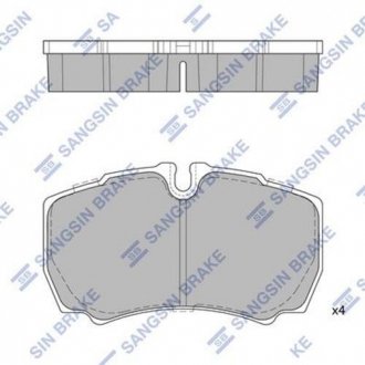 SP1843 Hi-Q (SANGSIN) Комплект гальмівних колодок з 4 шт. дисків