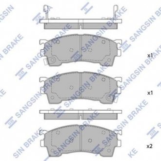 SP2018 Hi-Q (SANGSIN) Колодка гальм. диск. MAZDA 626 передн. (вир-во SANGSIN)