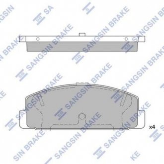 SP2028 Hi-Q (SANGSIN) Колодка гальм. диск. MAZDA 6 задн. (вир-во SANGSIN)