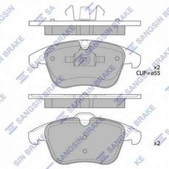 SP2101-F Hi-Q (SANGSIN) Колодка гальм. диск. FORD MONDEO передн. (вир-во SANGSIN)