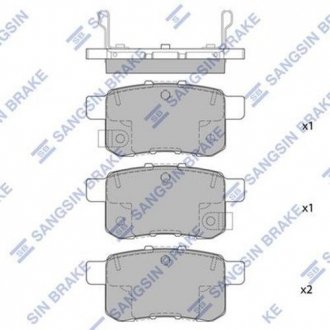 SP2103 Hi-Q (SANGSIN) Колодка гальм. диск. HONDA ACCORD 08- задн. (вир-во SANGSIN)