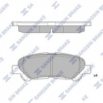 SP2136 Hi-Q (SANGSIN) Колодка гальм. диск. TOYOTA HIGHLANDER задн. (вир-во SANGSIN)