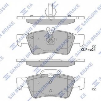 SP2209 Hi-Q (SANGSIN) Комплект тормозных колодок.