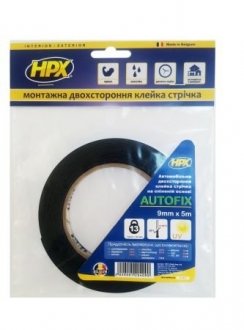 DSA0905 HPX Двух. спин скотч черный 09ммх5м