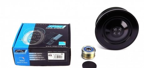 17-1081KIT A IJS GROUP Шкив коленвала + шкив генератора BMW 5 (E60)/X5 (E70) 2.5D/3.0D 02- (генератор 150А)) IJS GROUP 17-1081KIT A