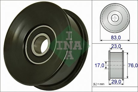 532 0730 10 INA Ролик генератора Land Rover Discovery/Range Rover 4.2/4.4 02-12 (паразитний) (84х29) INA 532 0730 10