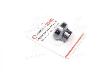 PT-1850 Intertool Розгалужувач повітря 1/4" на 2 виходи, V-подібний, 10bar(INTERTOOL)