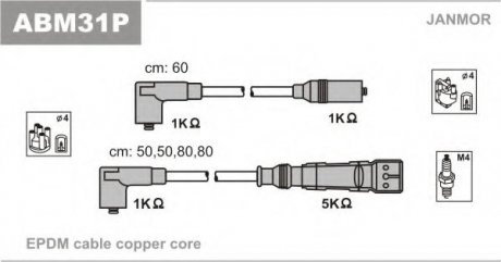 ABM31P Janmor Провід В/В VW Golf 1.4 91-