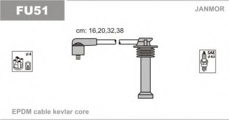 FU51 Janmor Провід В/В Ford Focus 1.4/1.6 04-